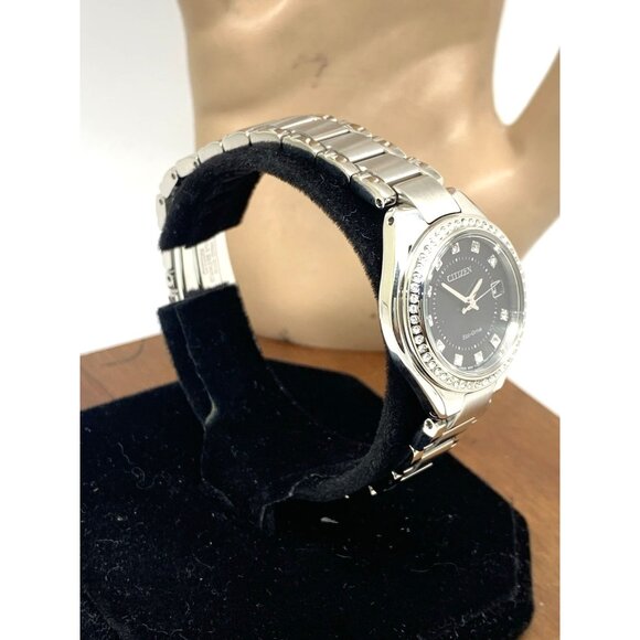 Citizen Women's Watch EW2551-52E Eco Drive Crystals Accent Black Dial Solar 26mm - Picture 14 of 14